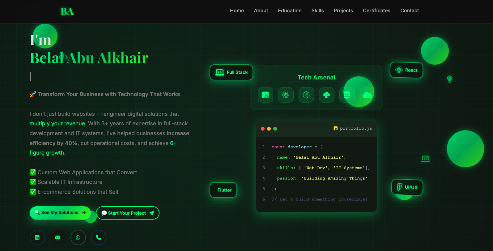 Modern Portfolio Website Design